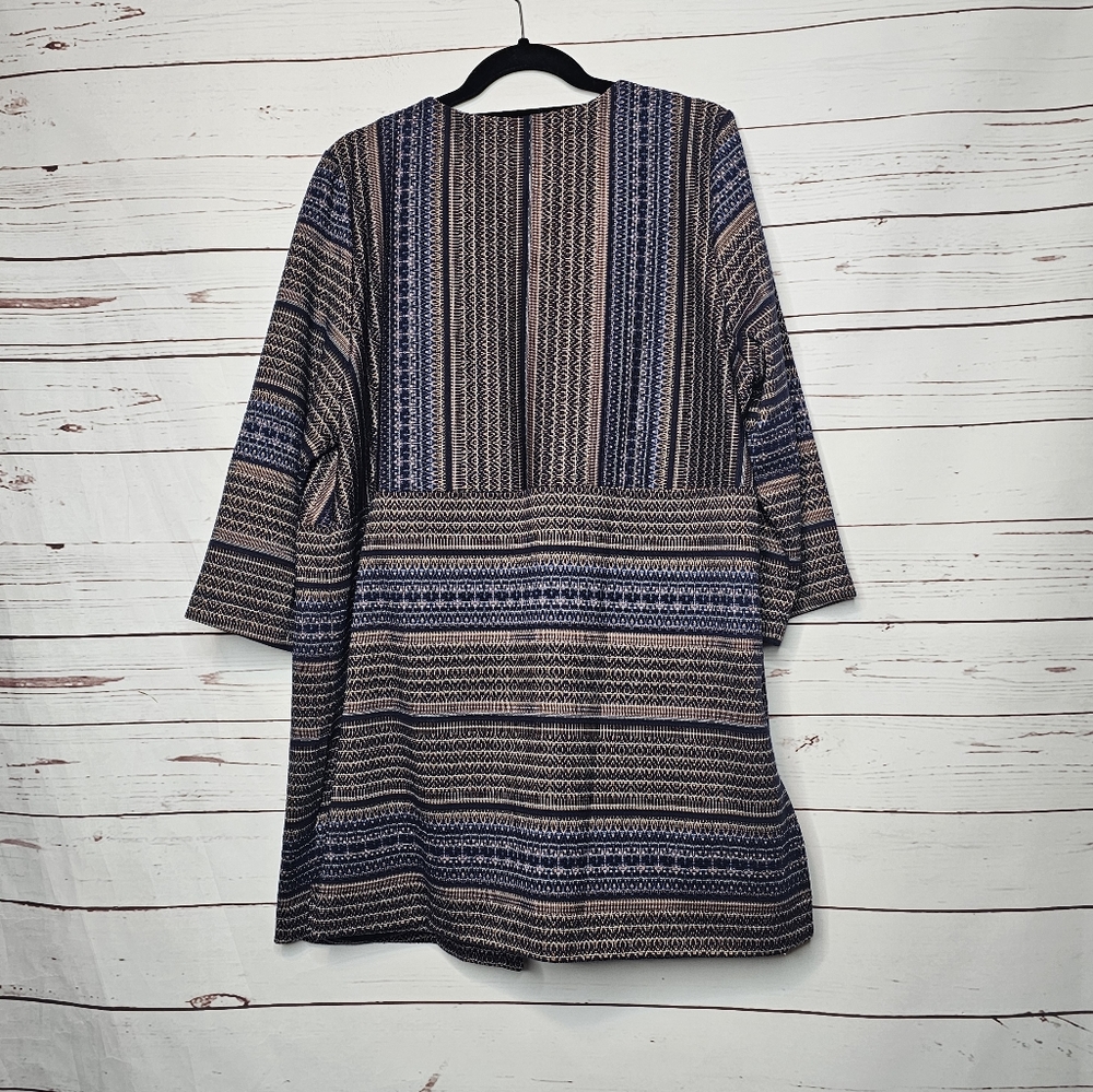 Westport Multi Pattern Stripe Open Front Topper - image 2